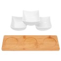 Miseczki na przekąski tapas porcelanowe białe 30cm 4-ele EXCELLENT HOUSEWARE 139212