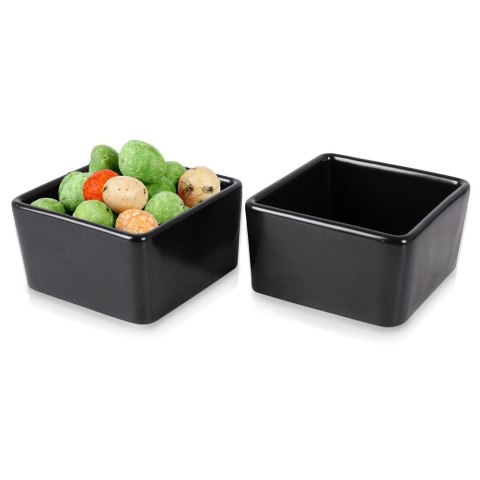 Miseczki na przekąski tapas porcelanowe czarne 100ml 2 szt. EXCELLENT HOUSEWARE 139211