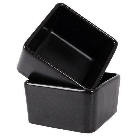 Miseczki na przekąski tapas porcelanowe czarne 100ml 2 szt. EXCELLENT HOUSEWARE 139211