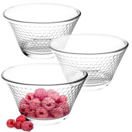 Miseczki szklane na sos dip przekąski orzechy 11.5cm 300ml 3SZT EXCELLENT HOUSEWARE 139146