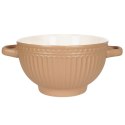 Miska do zupy na zupę bulionówka z uchem ceramiczna 640ml brązowa VILDE 139118-B