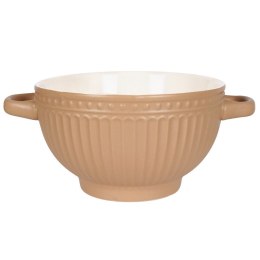 Miska do zupy na zupę bulionówka z uchem ceramiczna 640ml brązowa VILDE 139118-B