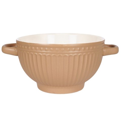 Miska do zupy na zupę bulionówka z uchem ceramiczna 640ml brązowa VILDE 139118-B