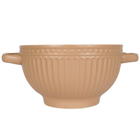 Miska do zupy na zupę bulionówka z uchem ceramiczna 640ml brązowa VILDE 139118-B