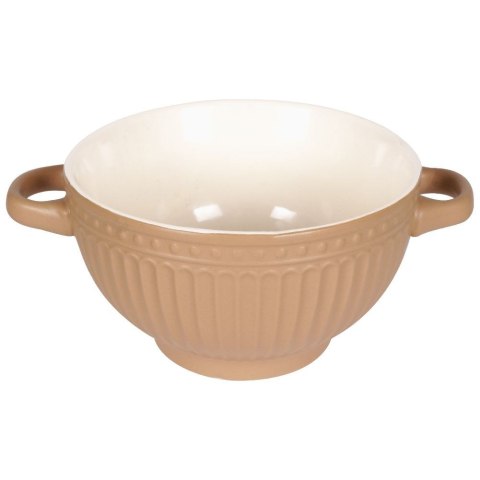 Miska do zupy na zupę bulionówka z uchem ceramiczna 640ml brązowa VILDE 139118-B