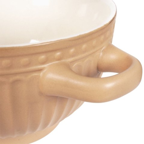 Miska do zupy na zupę bulionówka z uchem ceramiczna 640ml brązowa VILDE 139118-B