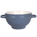 Miska do zupy na zupę bulionówka z uchem ceramiczna 640ml niebieska VILDE 139118-N