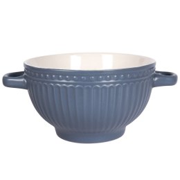 Miska do zupy na zupę bulionówka z uchem ceramiczna 640ml niebieska VILDE 139118-N