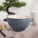Miska do zupy na zupę bulionówka z uchem ceramiczna 640ml niebieska VILDE 139118-N