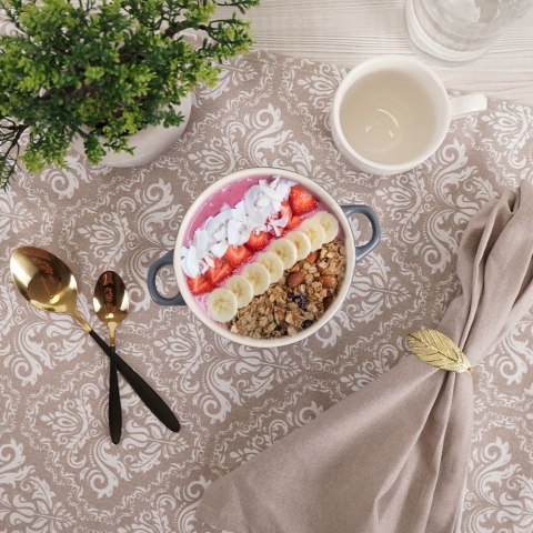 Miska do zupy na zupę bulionówka z uchem ceramiczna 640ml niebieska VILDE 139118-N