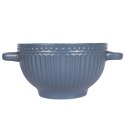 Miska do zupy na zupę bulionówka z uchem ceramiczna 640ml niebieska VILDE 139118-N
