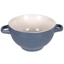 Miska do zupy na zupę bulionówka z uchem ceramiczna 640ml niebieska VILDE 139118-N