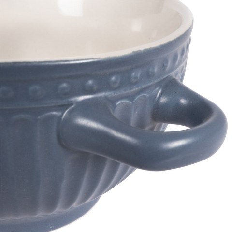 Miska do zupy na zupę bulionówka z uchem ceramiczna 640ml niebieska VILDE 139118-N