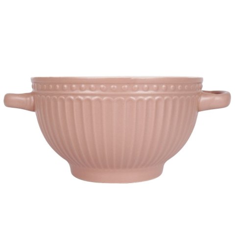 Miska do zupy na zupę bulionówka z uchem ceramiczna 640ml różowa VILDE 139118-R