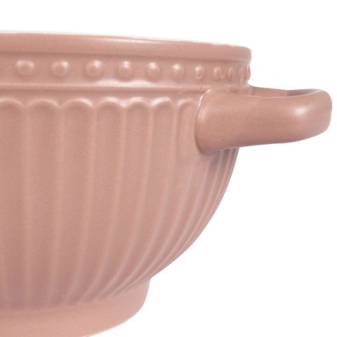 Miska do zupy na zupę bulionówka z uchem ceramiczna 640ml różowa VILDE 139118-R