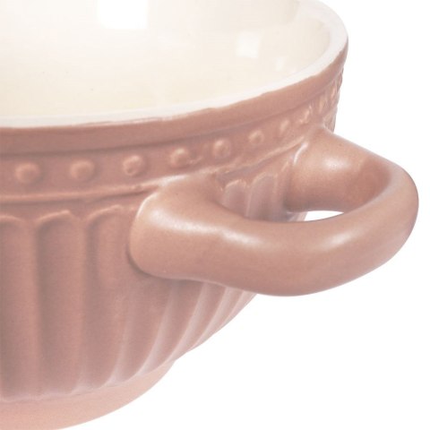 Miska do zupy na zupę bulionówka z uchem ceramiczna 640ml różowa VILDE 139118-R
