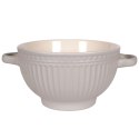 Miska do zupy na zupę bulionówka z uchem ceramiczna 640ml szara VILDE 139118-S