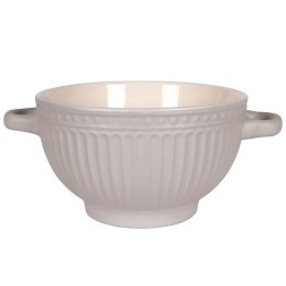 Miska do zupy na zupę bulionówka z uchem ceramiczna 640ml szara VILDE 139118-S