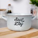 Miska do zupy na zupę bulionówka z uchem ceramiczna niebieska 600ml SIAKI COLLECTION 139011-N