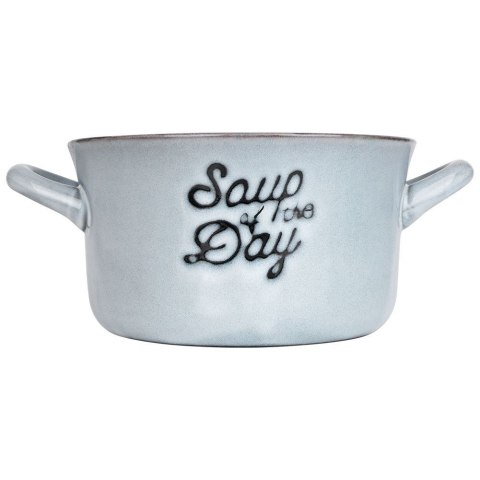 Miska do zupy na zupę bulionówka z uchem ceramiczna niebieska 600ml SIAKI COLLECTION 139011-N