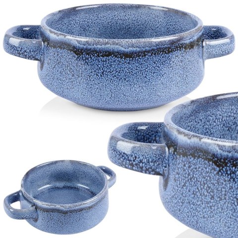 Miska do zupy na zupę bulionówka z uchem ceramiczna niebieska 750ml SIAKI COLLECTION 120290-N