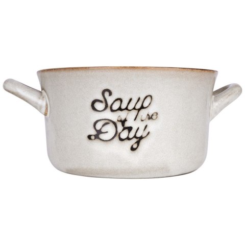 Miska do zupy na zupę bulionówka z uchem ceramiczna szara 600ml SIAKI COLLECTION 139011-S