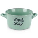 Miska do zupy na zupę bulionówka z uchem ceramiczna zielona 600ml SIAKI COLLECTION 139011-Z