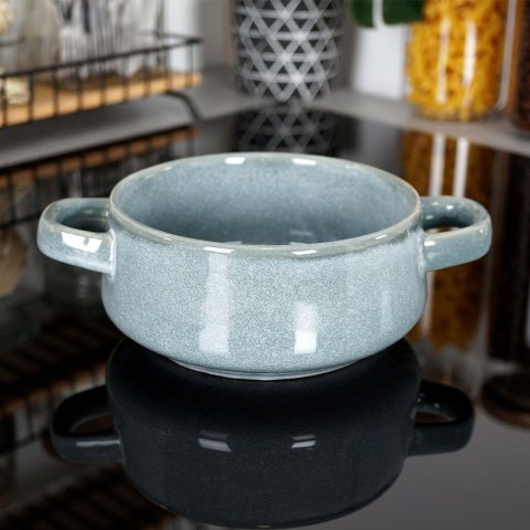 Miska do zupy na zupę bulionówka z uchem ceramiczna zielona 750ml SIAKI COLLECTION 120290-Z