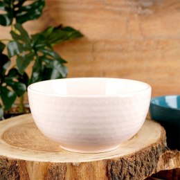Miska do zupy na zupę ceramiczna miseczka różowa RELIEF 14cm 600ml ORION 128446