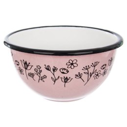 Miska emaliowana na zupę płatki do zupy różowa LOUKA 12cm 500ml ORION 124780