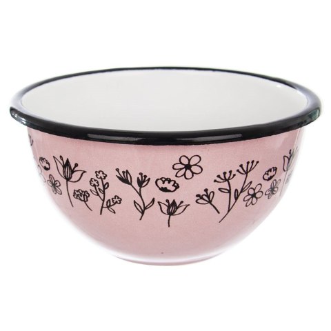Miska emaliowana na zupę płatki do zupy różowa LOUKA 12cm 500ml ORION 124780