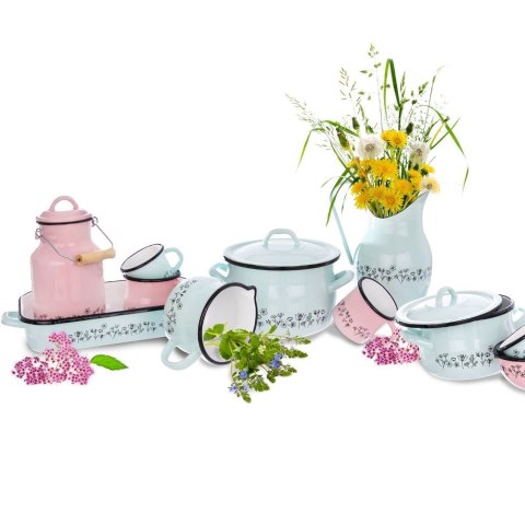 Miska emaliowana na zupę płatki do zupy zielona LOUKA 12cm 500ml ORION 124781