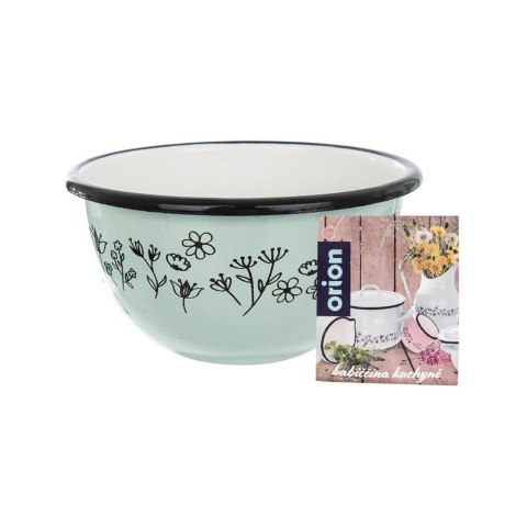 Miska emaliowana na zupę płatki do zupy zielona LOUKA 12cm 500ml ORION 124781