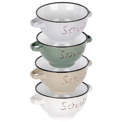 Miski do zupy bulionówka ceramiczna zestaw misek 600ml 4-ele SIAKI COLLECTION 139714
