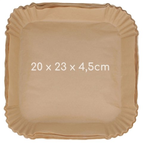 Papier do pieczenia wkład foremka do air fryer frytkownicy 20x23cm 100 sztuk BRUNBESTE BB-3466