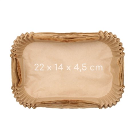 Papier do pieczenia wkład foremka do air fryer frytkownicy 22x14cm 100 sztuk BRUNBESTE BB-3761