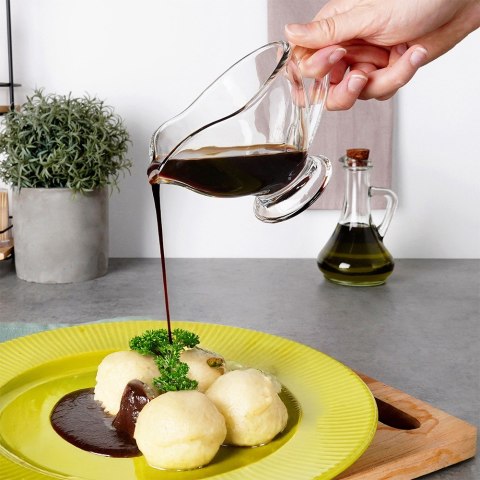 Sosjerka szklana pojemnik na sos dip mlecznik na mleko do mleka 200ml VILDE 139664
