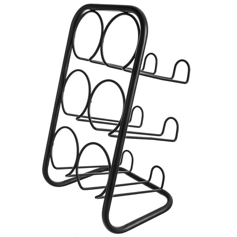 Stojak na wino do 6 butelek wina metalowy czarny na butelki 22.5x39cm ORION 540602