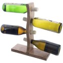 Stojak organizer na wino do butelek wina na 4 butelki drewniany MANGO ORION 154314