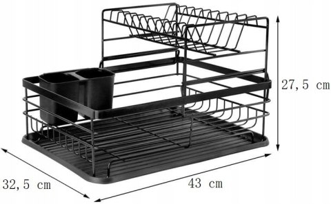 Suszarka do naczyń dwupoziomowa Ociekacz 43 x 32 x 27 cm KRISBERG KS-2650