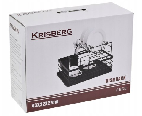 Suszarka do naczyń dwupoziomowa Ociekacz 43 x 32 x 27 cm KRISBERG KS-2650
