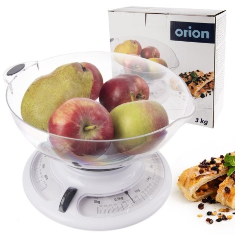 Waga kuchenna mechaniczna z misą miską 3kg ORION 131812