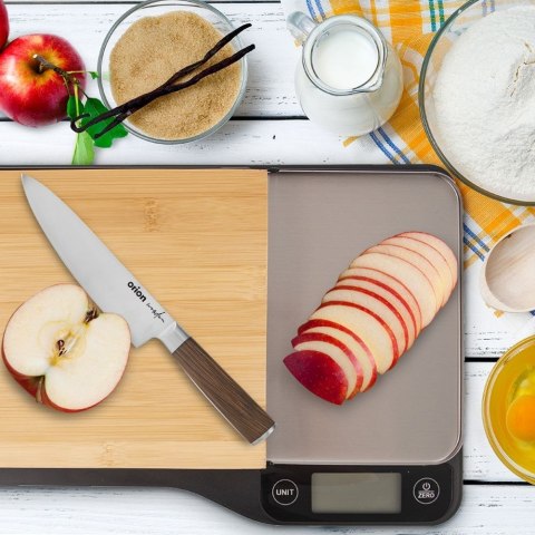 Waga kuchenna z deską bambusową elektroniczna płaska precyzyjna 5kg ORION 131809