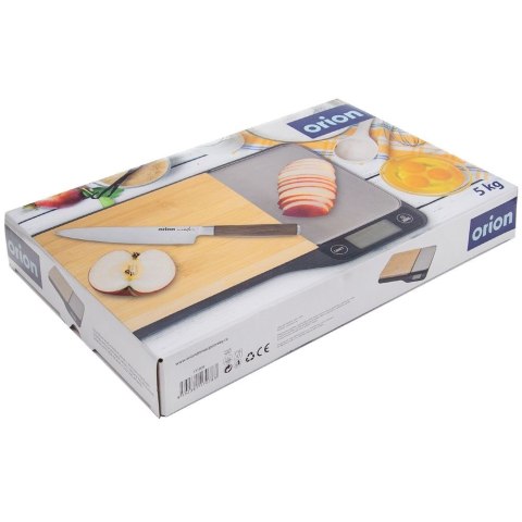 Waga kuchenna z deską bambusową elektroniczna płaska precyzyjna 5kg ORION 131809