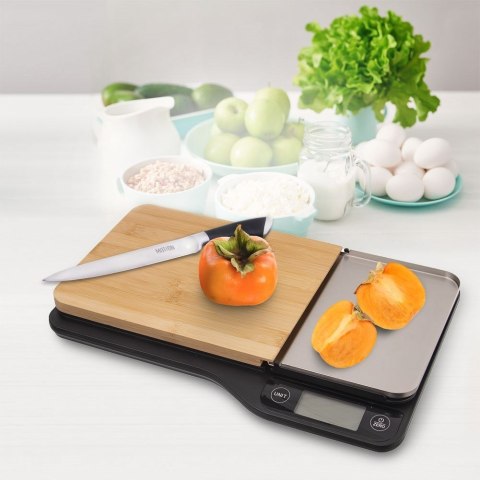 Waga kuchenna z deską bambusową elektroniczna płaska precyzyjna 5kg ORION 131809