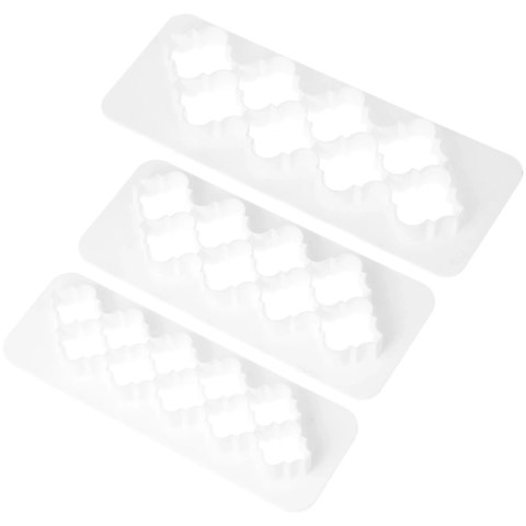 Wykrojniki cukiernicze do lukru kremu masy cukrowej ciasta wykrawacze 3-ele BRUNBESTE BB-3304