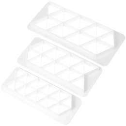 Wykrojniki cukiernicze do lukru kremu masy cukrowej ciasta wykrawacze trójkąty 3-ele BRUNBESTE BB-3309