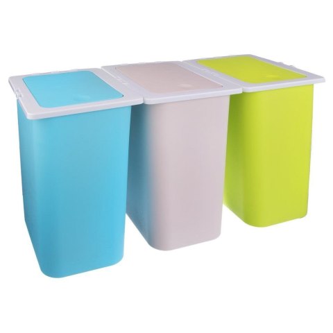 Kosz do segregacji odpadów śmieci śmietnik pojemnik plastikowy 3x13L ORION 731315