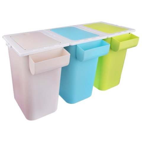 Kosz do segregacji odpadów śmieci śmietnik pojemnik plastikowy 3x13L ORION 731315