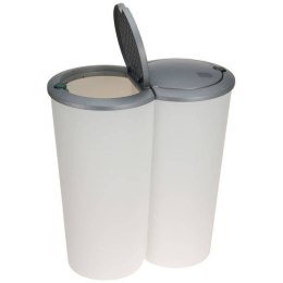 Kosz do segregacji odpadów śmieci śmietnik pojemnik śmieci plastikowy z pokrywą 2x25L EXCELLENT HOUSEWARE 730313